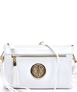 Fashion Logo Clutch Cross Body Bag WU021L WHITE